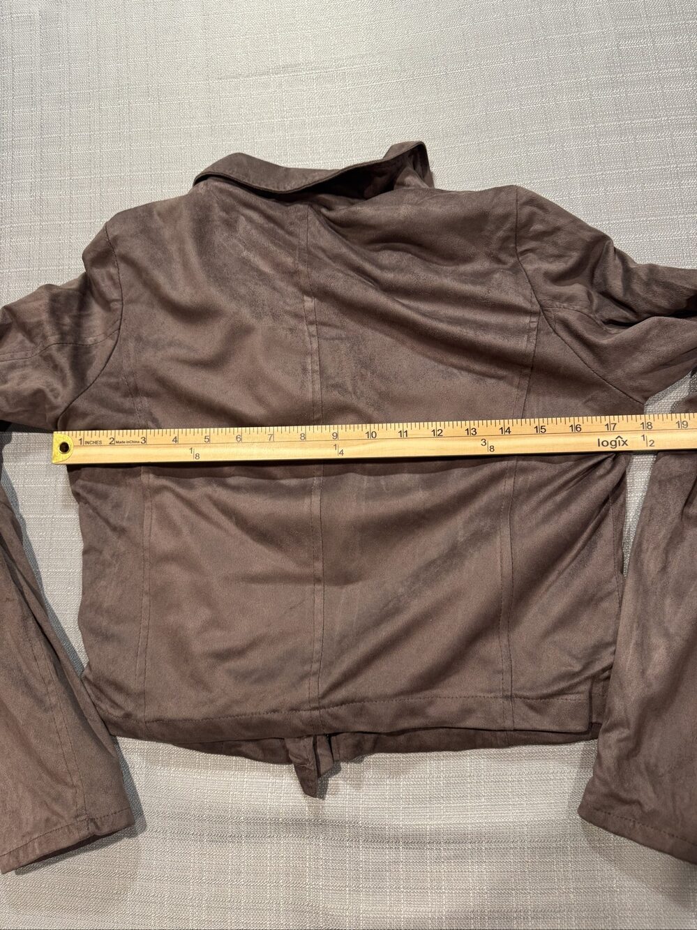 Women’s Charlotte Russe Faux Suede Moto Jacket – Brown – Medium - Picture 7 of 7